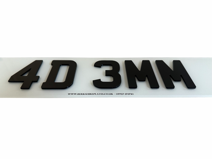 Premium 4D 3MM Acrylic Number Plates