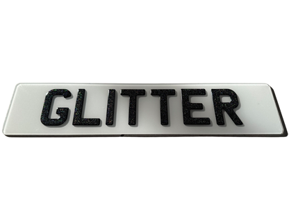 Premium Glitter Number Plates