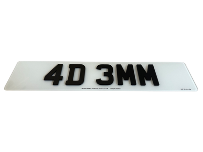 Premium 4D 3MM Acrylic Number Plates