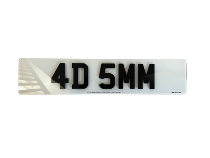 Premium 4D Acrylic (5MM) Number Plates