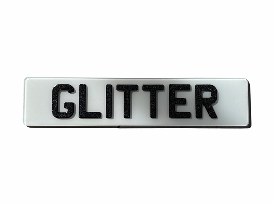 Premium Glitter Number Plates